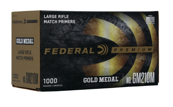 Federal Gold Medal No. 210M Large Rifle Match Primers -100 Count Large Rifle