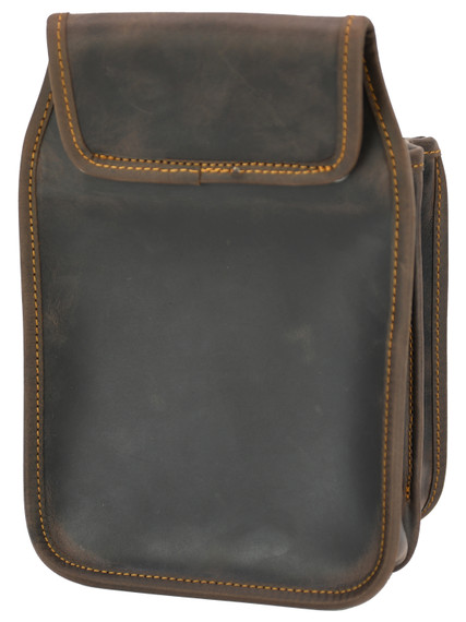 Artipel Leather Bag With External Pocket With Belt