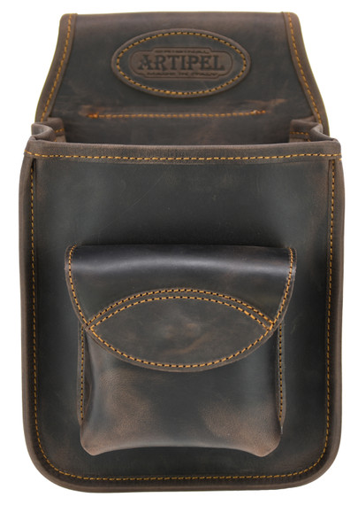 Artipel Leather Bag With External Pocket With Belt