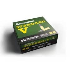 Remington Standard V 22 Long Rifle 38gr Lead Round Nose Rimfire Ammo - 550 Rounds