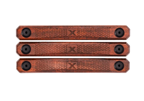 M-lok Rail Covers 3 Slots Checkered Walnut