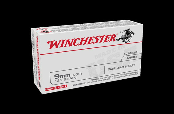 Pack Of Winchester Usa Value Pack 9mm 125gr Lrn X50