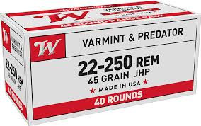 Win 22-250rem 45gr Jhp Varmint 40rnd