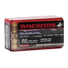 Winchester Subsonic 22lr Max 42gr Hp X50