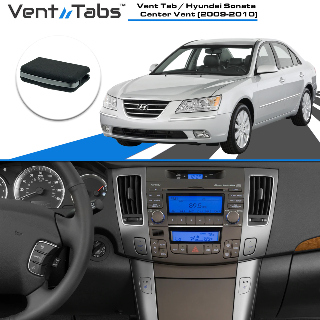 VentTabs / Hyundai Sonata (2009-2010) to repair A/C Air vent