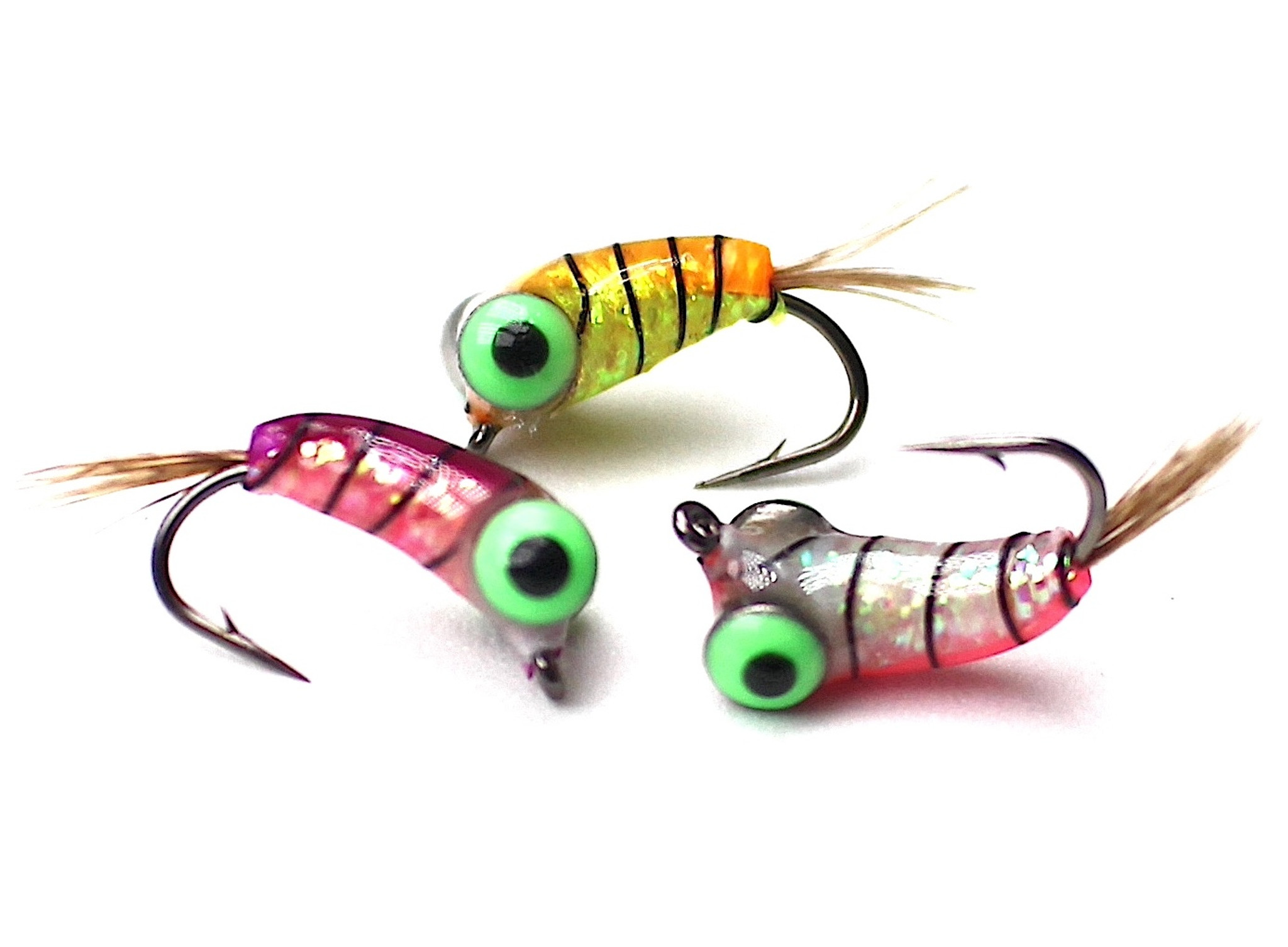 Widow Maker Lures Tungsten Fly Glow Ice Jig | Glow Orange; 8 | FishUSA