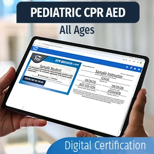 HSI All Ages: Pediatric CPR/AED | Pack of 5 Digital Certification Cards | G25 