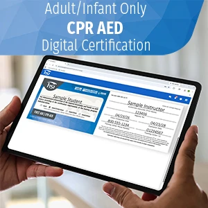 HSI Adult & Infant Only CPR/AED | Pack of 5 Digital Certification Cards | G25 