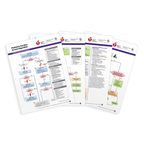 2020 AHA PALS Emergency Cart Cards - 4 Pack