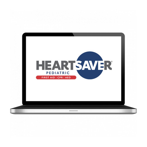 2020 AHA Heartsaver® Pediatric First Aid CPR AED Online course on laptop