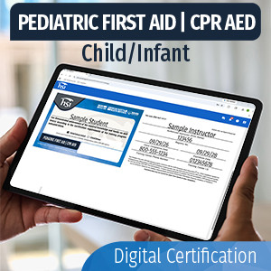 HSI Pediatric First Aid | Child/Infant CPR/AED  | Pack of 5 Digital Certification Cards | G25 