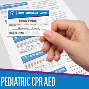 hsi Pediatric CPR & AED 2020 | Print Certification Cards Pack (Set of 5) (PCPEDCPR-20)