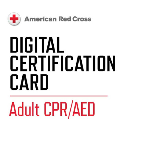 Red Cross | Digital Certification Card | Adult CPR / AED