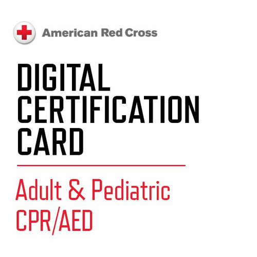 Red Cross | Digital Certification Card | Adult & Pediatric CPR/AED