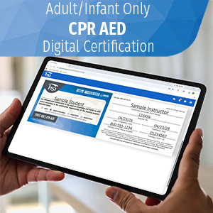 HSI Adult & Infant Only CPR/AED | Pack of 5 Digital Certification Cards | G25 