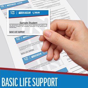 HSI BLS | Print Certification Card | Sheet of 5 | G2020