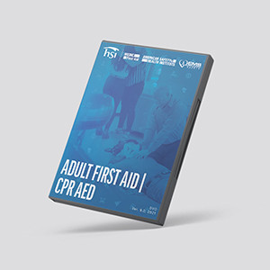 Front DVD cover of HSI's Adult First Aid, CPR & AED Program DVD (2020) (HSIDVD-CORE)