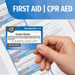 HSI COMBO First Aid & CPR | Sheet of 5 Print Certification Cards | G25 ...