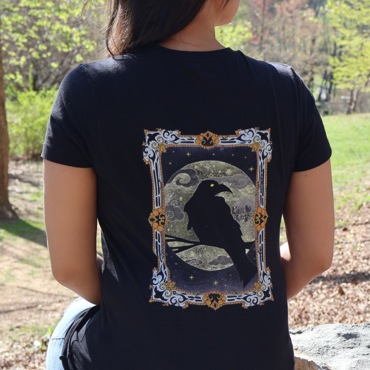Moon Raven Women's Softstyle Tee - Lavi Leigh Designs