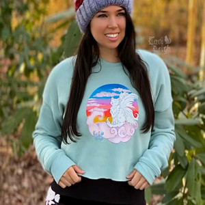 Divine Feline Cropped Sweatshirt