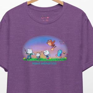 kawaii style unisex  t-shirt featuring cute anime inspired cat art