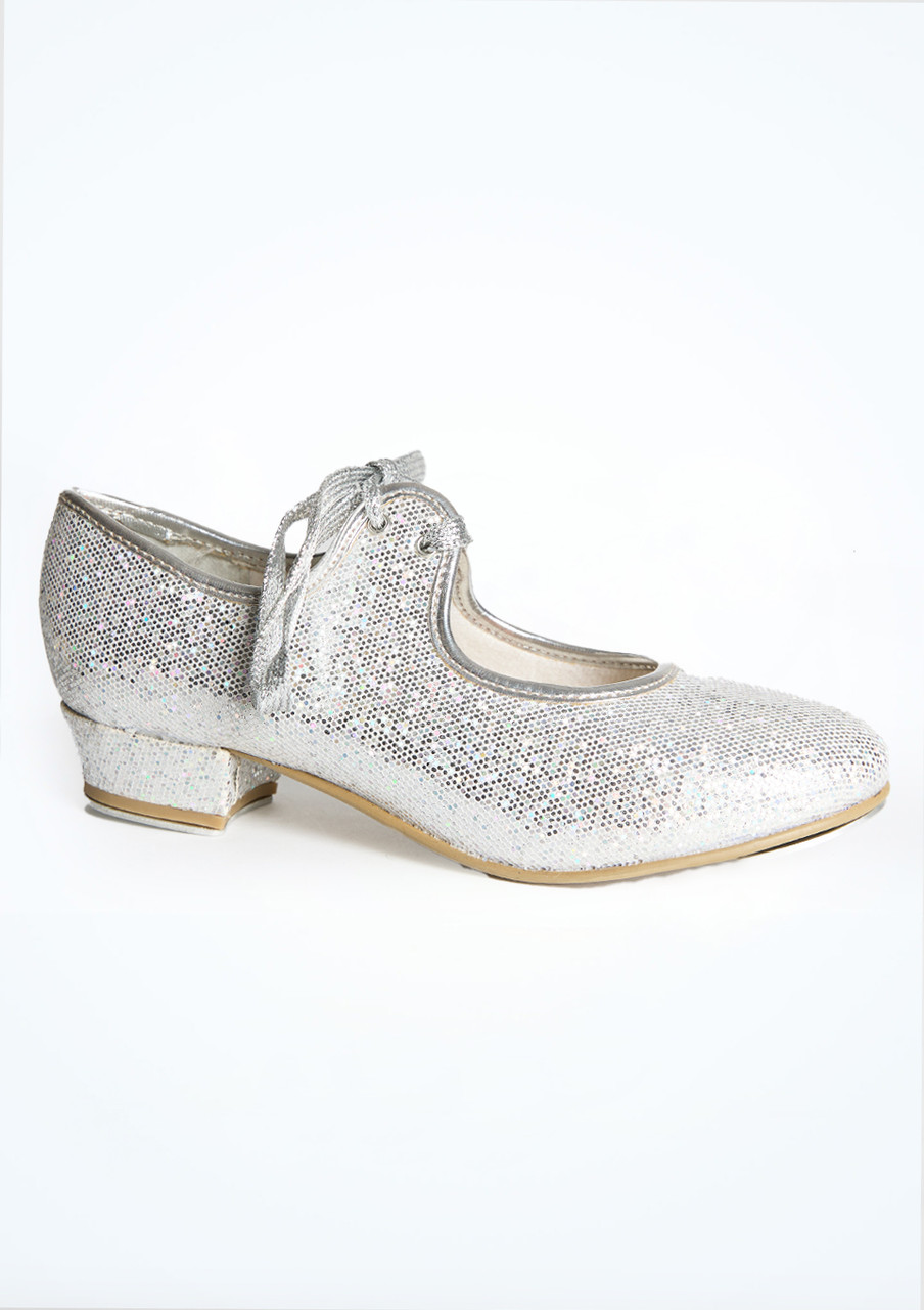 silver glitter dress shoes SILVER SHOES sweetheart neckline detail