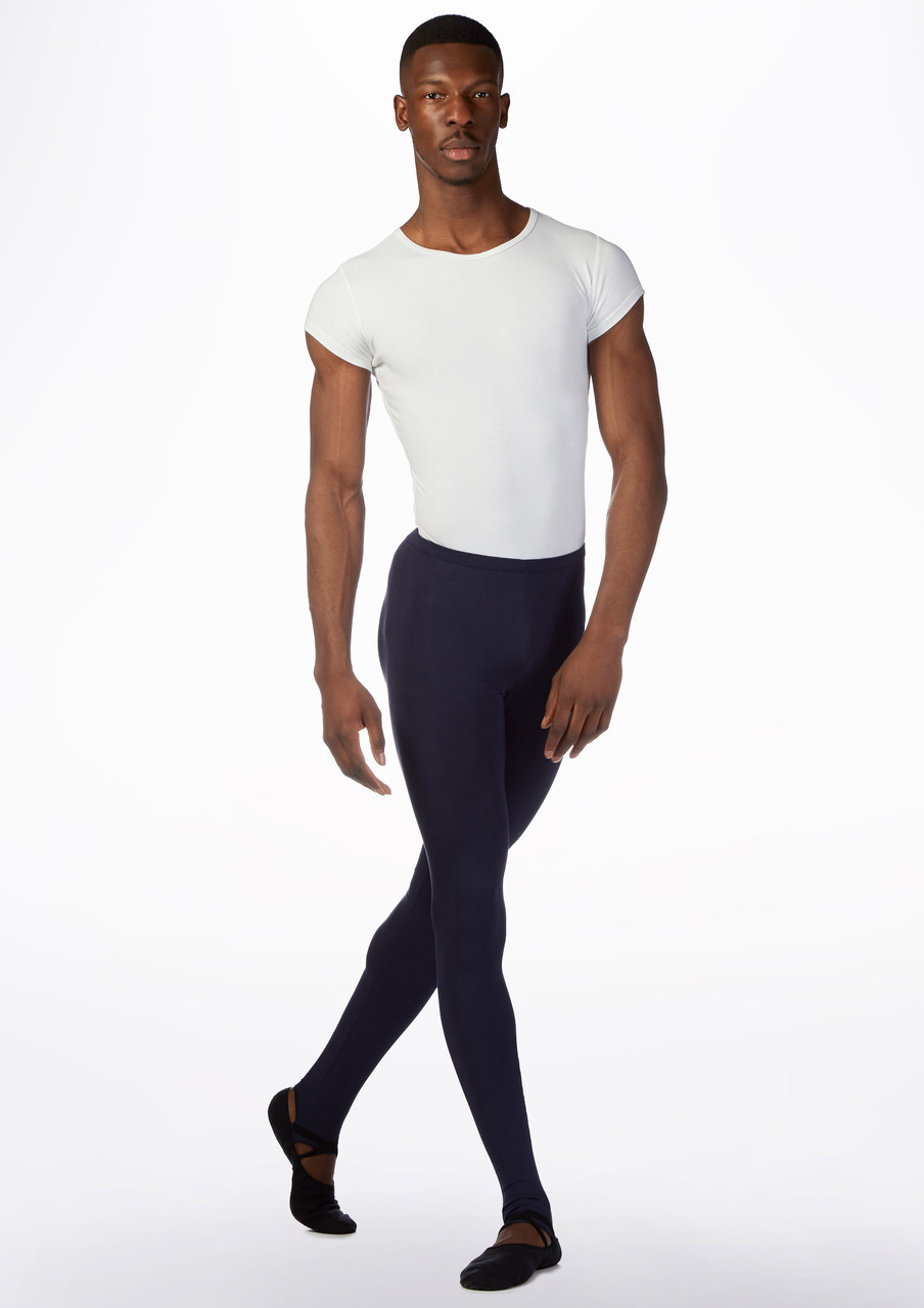 Capezio Mens Footed Dance Tights - Black