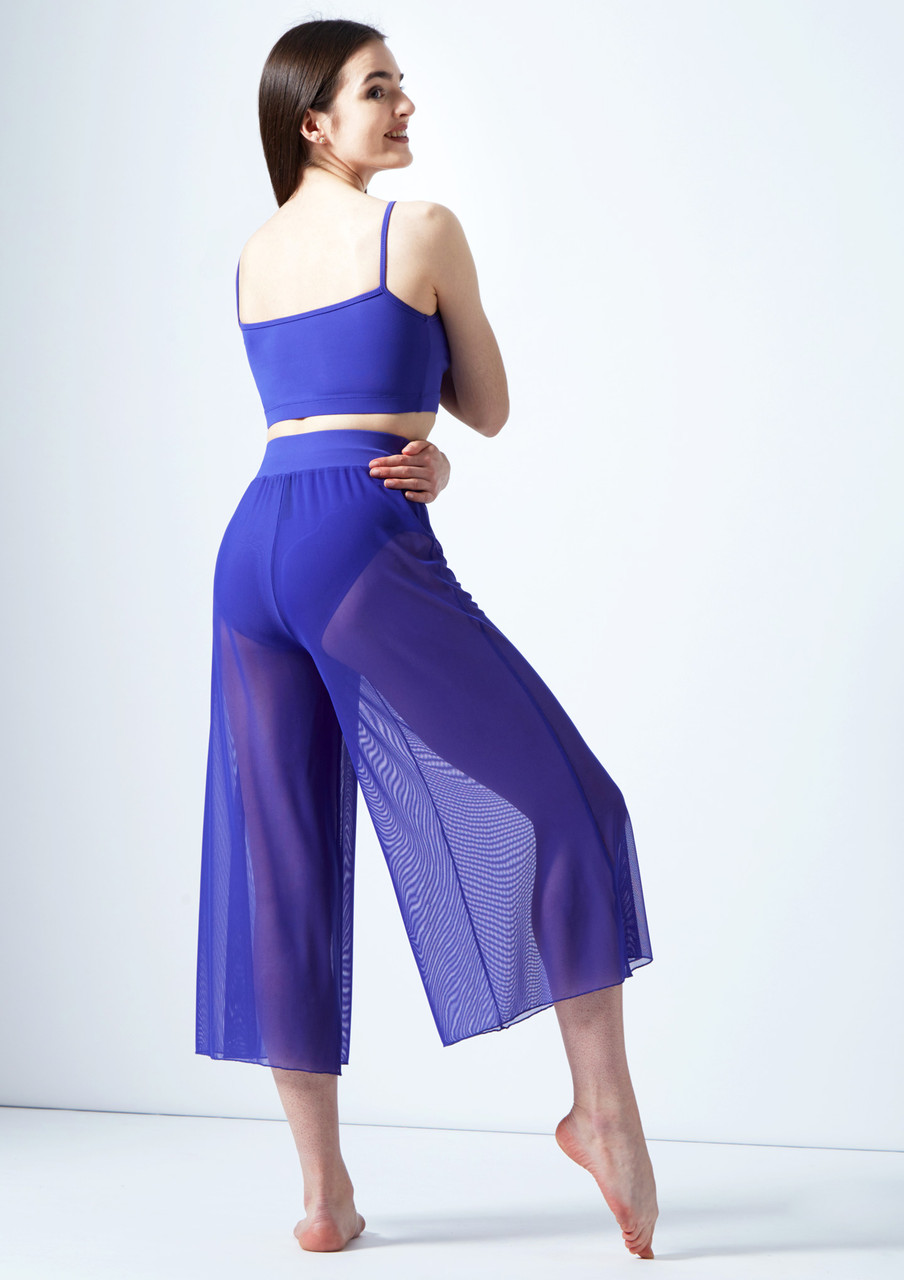 Modern Dance Crop Top Wide Leg Pants with Lycra Trunk Attached 2 Piece  Lyrical Outfits Contemporary