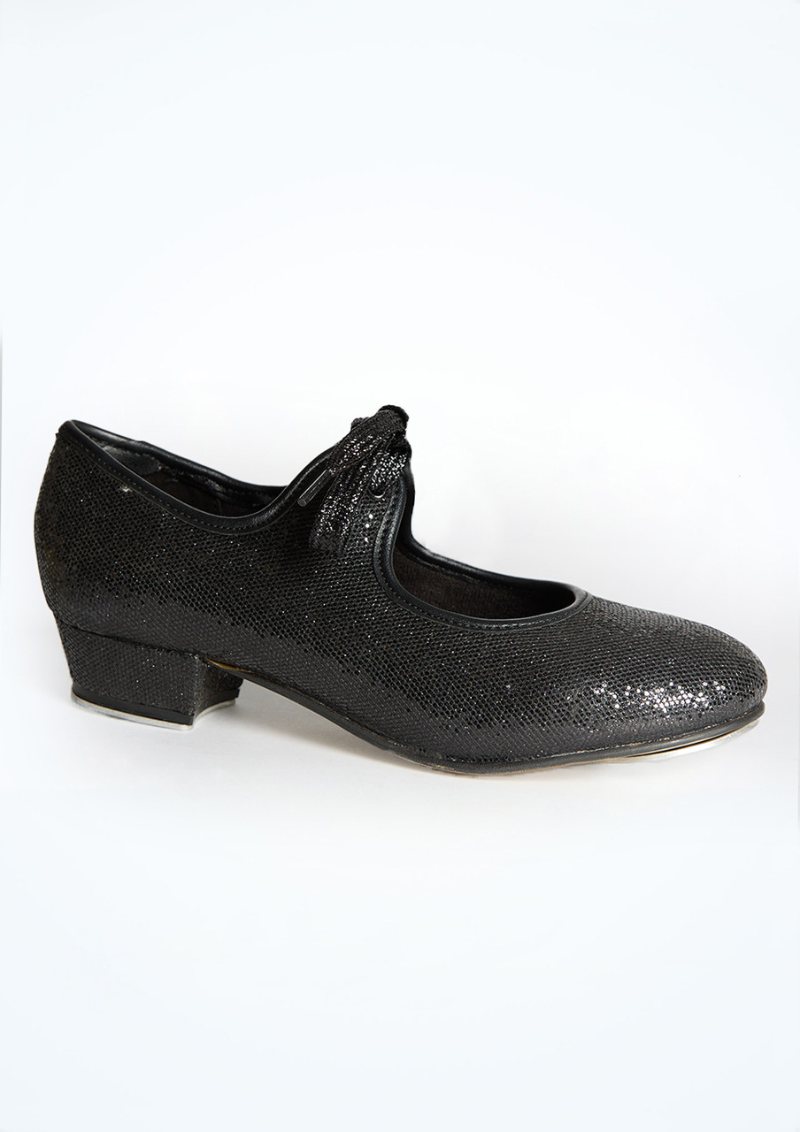slim fit dress slacks Badgley Mischka Girls Silver Glitter Bow Block Heel Dress Shoes 4 Kids