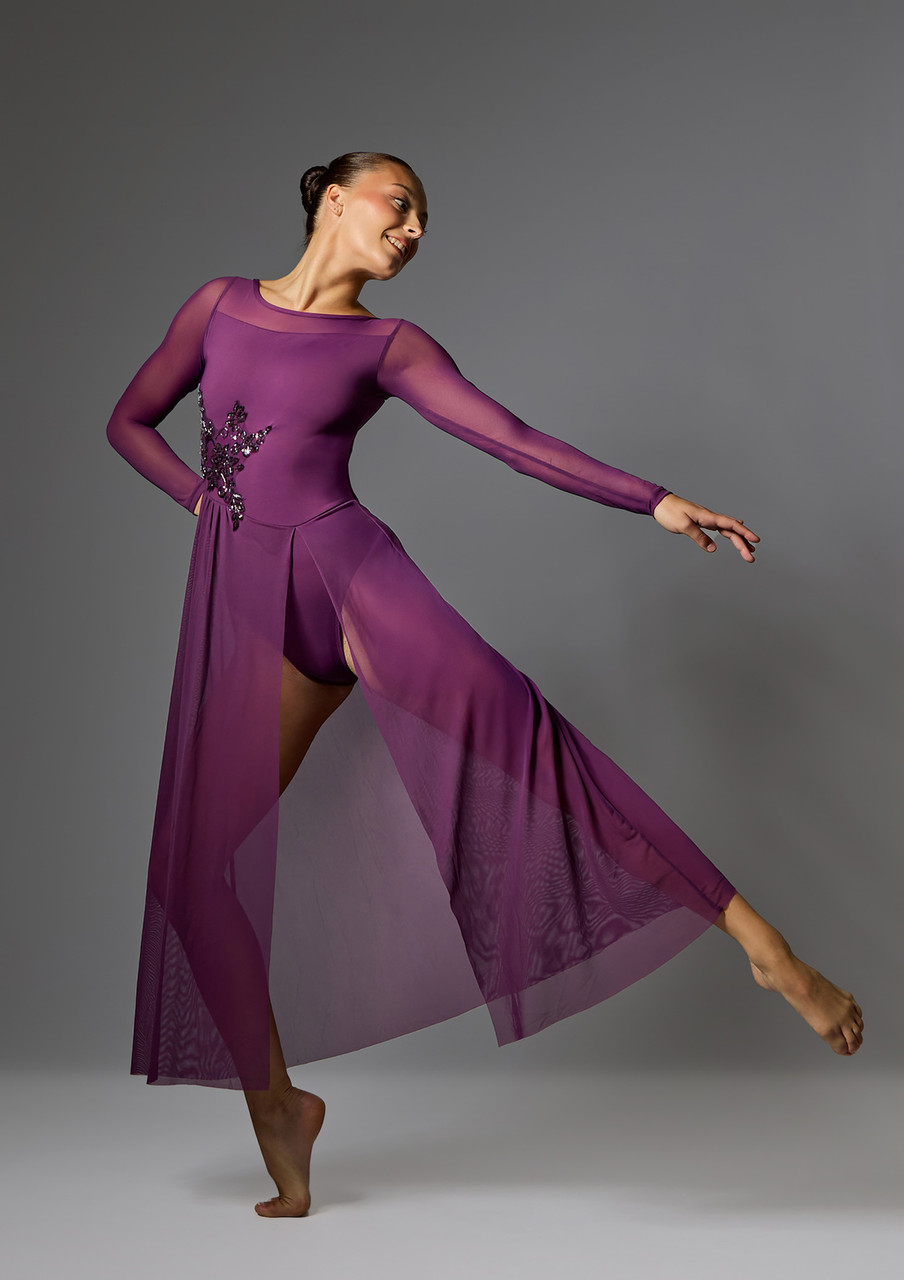 purple dress dance costume EVELYN lilac Lyrical dance costume