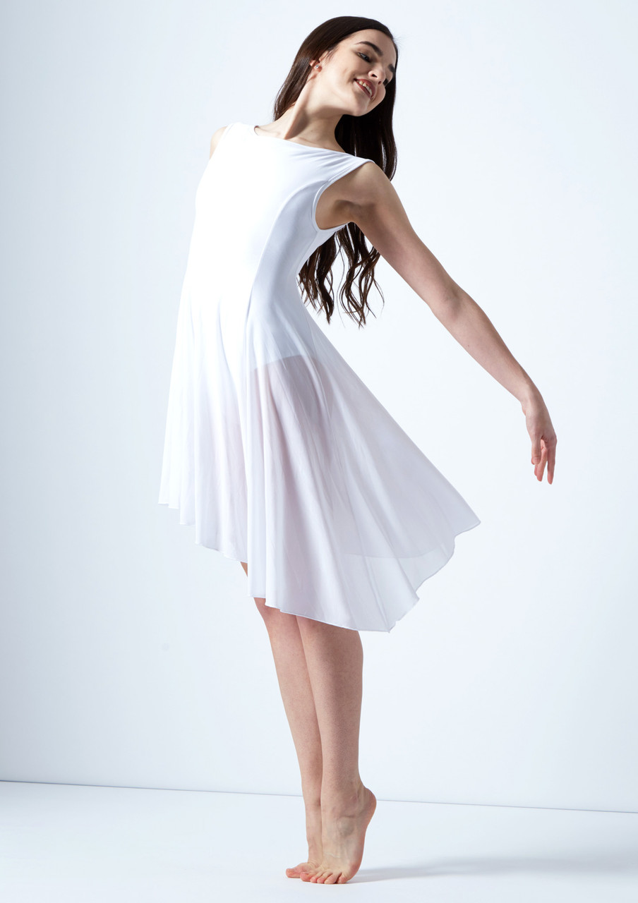 Move Dance Pandora Asymmetric Lyrical Dress - White - Medium Move Dance Pandora Asymmetric Lyrical Dress - White - Medium