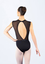 Ballet Rosa Harper Black Embroidered Leotard Black-Grey Back [Black]
