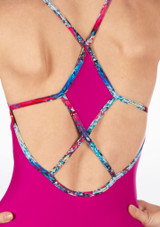 Capezio Diamond Leotard* Hot Pink Close up back [Pink]