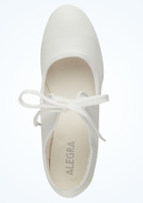 Alegra Basic Tie Front Tap Shoe - White White Top [White]