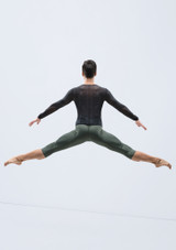 Ballet Rosa Mens Misu Long Sleeve Top Green Front [Green]