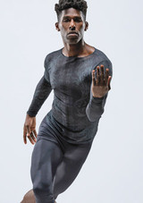 Ballet Rosa Mens Misu Long Sleeve Top Black Front [Black]