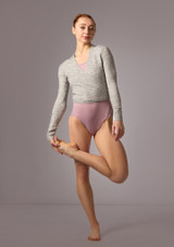 Move Dance Everly Ballet Wrap Grey Front [Grey]