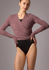Move Dance Everly Ballet Wrap Grape Front [Purple]