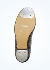 Alegra Tie Front Glitter Tap Shoe - Black Black Front [Black]