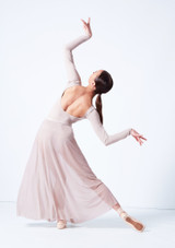 Move Dance Elise Long Skirt Black Front 2 [Black]
