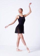Move Dance Eliana Mock Wrap Skirt Black Front 2 [Black]