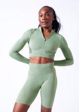 Move Dance Pippa Seamless Shorts Front 2 [Green]