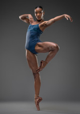 Move Dance Goda Camisole Leotard Dark Blue Front [Blue]
