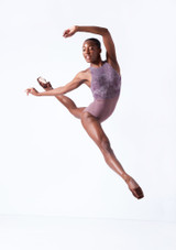 Move Dance Illusia Cross Back Leotard Front 2 [Pink]