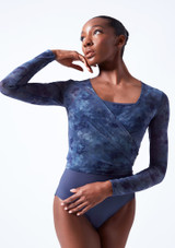 Move Dance Nayu Mesh Wrap Top Front 2 [Blue]