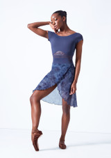 Move Dance Reverie Mid-Length Wrap Skirt Front 2 [Blue]
