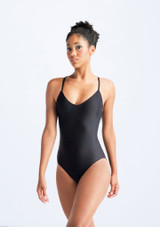 Ballet Rosa Alba Camisole Lace Leotard Black Front 2 [Black]