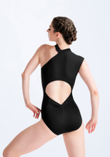 Ballet Rosa Lois Asymmetrical Leotard Black Back [Black]