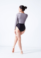 Intermezzo Basilia Knitted Tie Front Cardigan Grey Back [Grey]