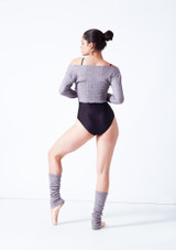 Intermezzo Brianna Knitted Long Sleeve Top Grey Back [Grey]
